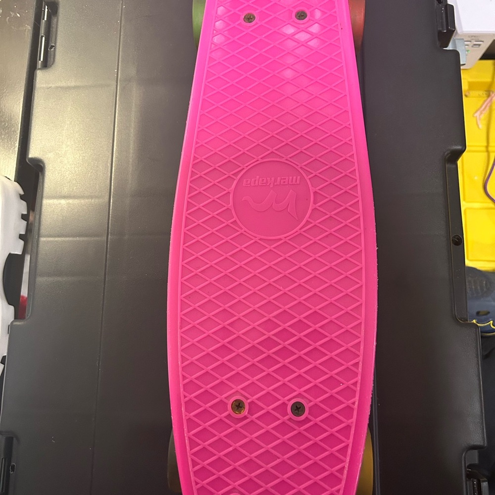 Merkapa Bright Pink Skateboard with Textured Deck